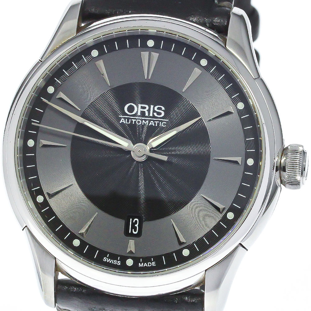 オリス ORIS 7591 アートリエ デイト 自動巻き メンズ _76746621mm振動数