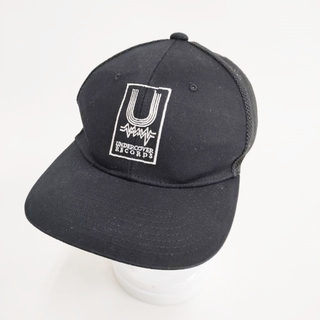 アンダーカバー(UNDERCOVER)のUNDERCOVER メッシュ RECORDS UCQ4H04 サイズF 帽子 キャップ ブラック メンズ アンダーカバー【中古】3-0910G◎(キャップ)