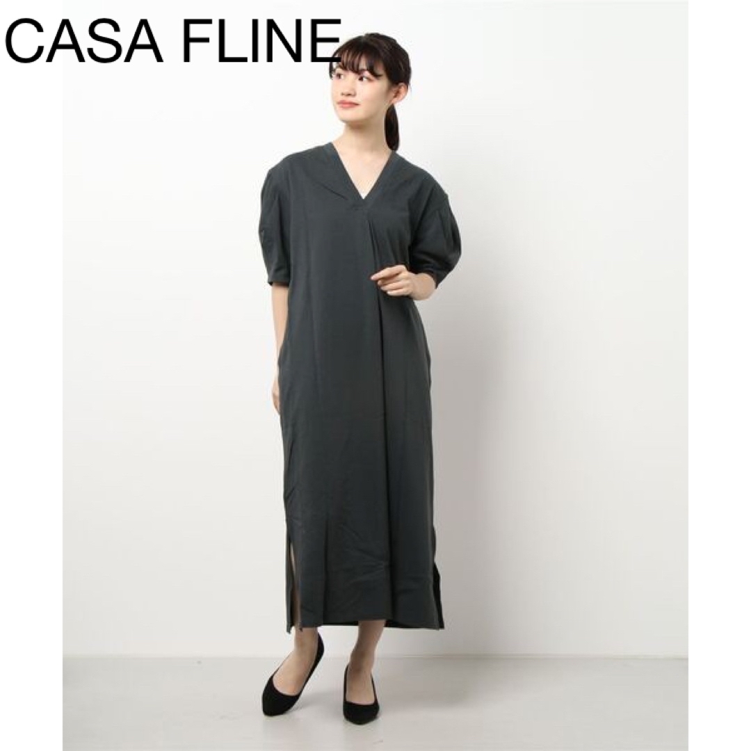 CASA FLINE ボリューム袖ワンピース - ロングワンピース/マキシワンピース