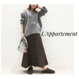 美品 L'Appartement アパルトモン Punch Middle Length スカート 36/カーキ スリット【2400013463294】