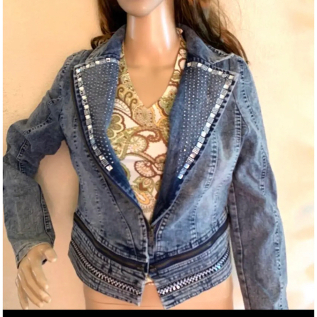 大人女性向き　ストレッチライダージャケット レディースのジャケット/アウター(ライダースジャケット)の商品写真
