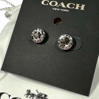 ⭐coach⭐コーチ⭐メタルシルバーピアス 新品 両耳