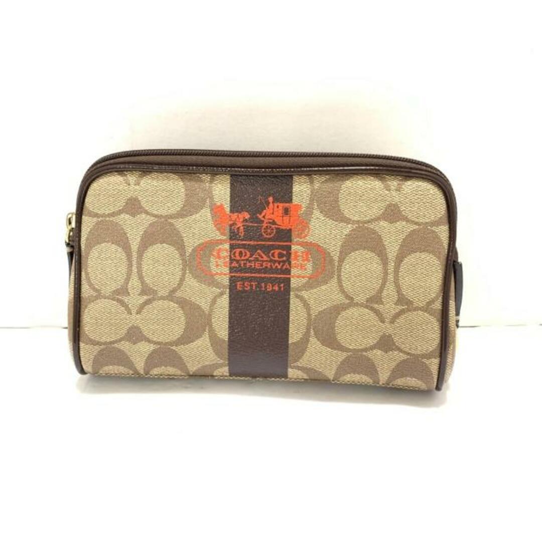 COACH - COACH(コーチ) ポーチ シグネチャー柄の通販 by ブランディア