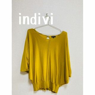 インディヴィ(INDIVI)の【INDIVI】　インディヴィ　ドルマン　サマーニット　半袖　毛　カシミヤ　7(シャツ/ブラウス(半袖/袖なし))