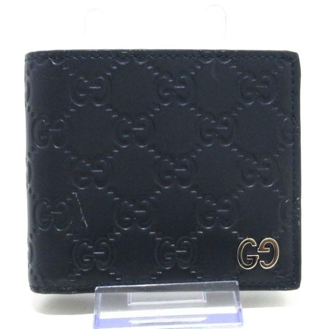 グッチ 2つ折り財布美品 グッチシマ 黒 - 財布