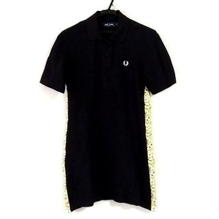 極美品★FRED PERRY ニットワンピース マキシ丈 月桂樹ロゴ 黒 38