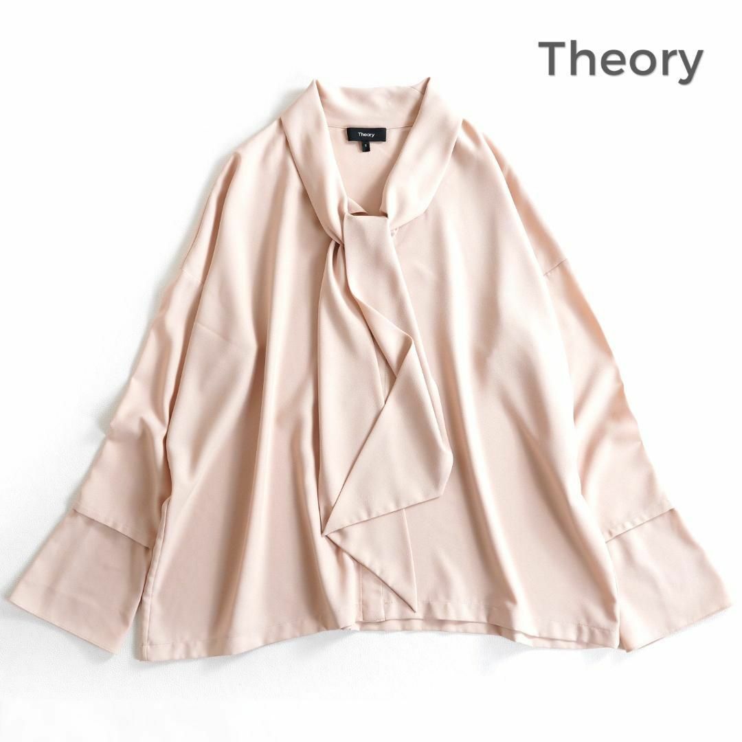 theory(セオリー)の242*美品 セオリ― Theory オレガノカラー ボウタイブラウス レディースのトップス(シャツ/ブラウス(長袖/七分))の商品写真