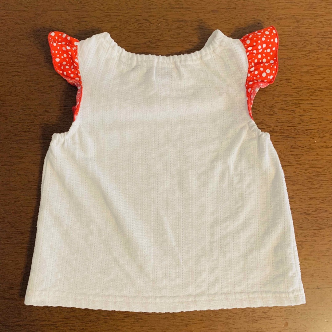 子供服　フリルTシャツ　タンクトップ　２枚セット　size 95・100 キッズ/ベビー/マタニティのキッズ服女の子用(90cm~)(Tシャツ/カットソー)の商品写真