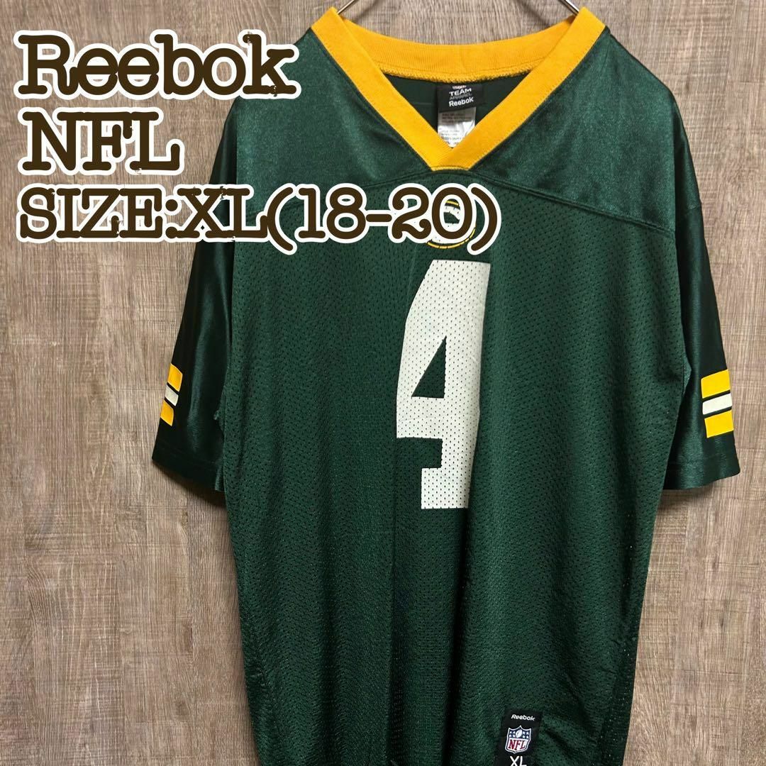 Reebok(リーボック)のReebok リーボック　NFL グリーンベイ・パッカーズ　ゲームシャツ　18- キッズ/ベビー/マタニティのキッズ服女の子用(90cm~)(Tシャツ/カットソー)の商品写真