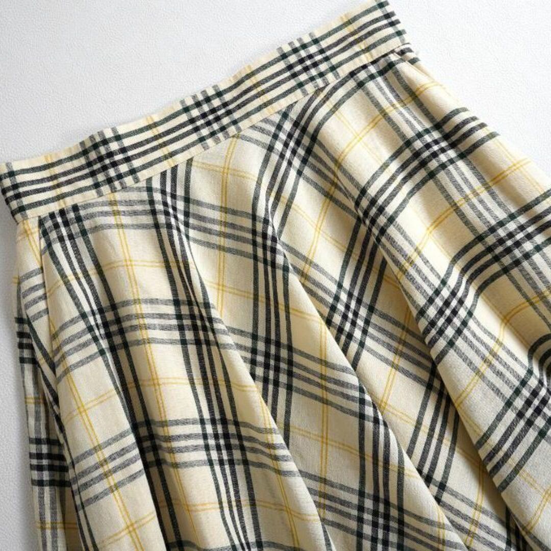247*美品 ユナイテッドアローズ マドラスチェック フレアスカート.