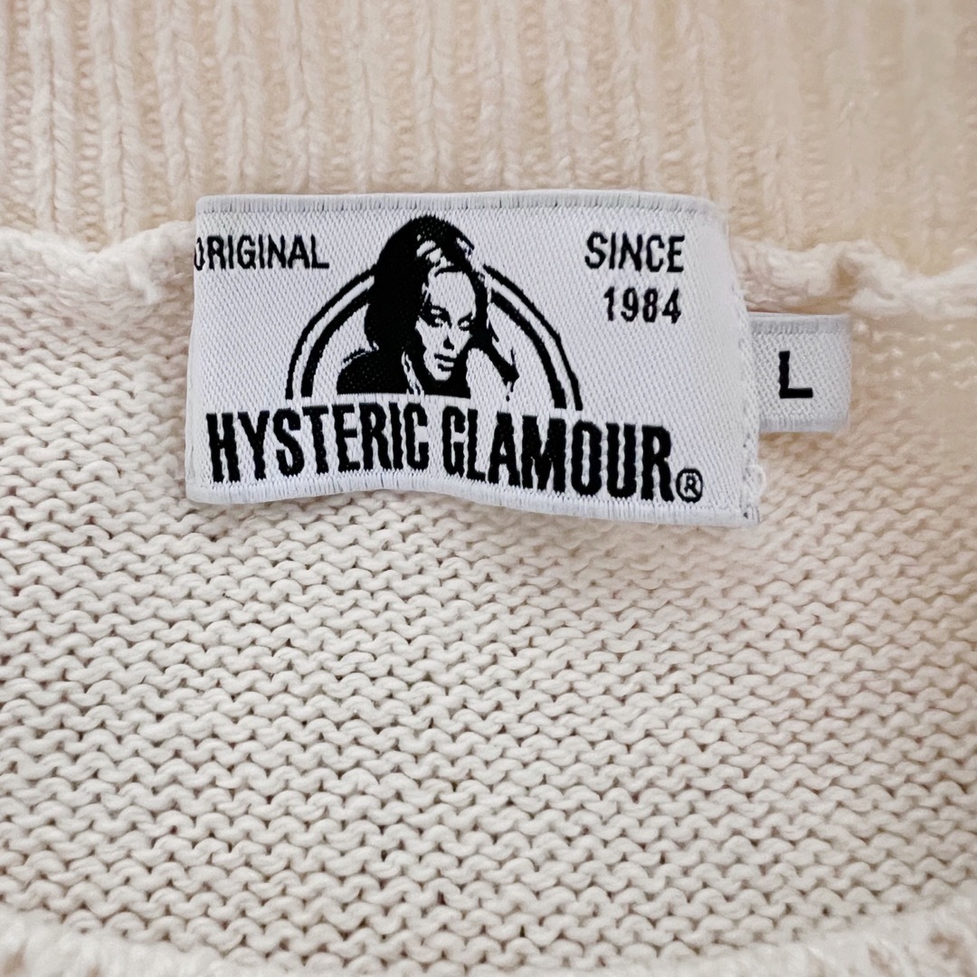 HYSTERIC GLAMOUR(ヒステリックグラマー)の希少L★ヒステリックグラマー 即完 ヒスガール セクシーガール コットンニット メンズのトップス(ニット/セーター)の商品写真