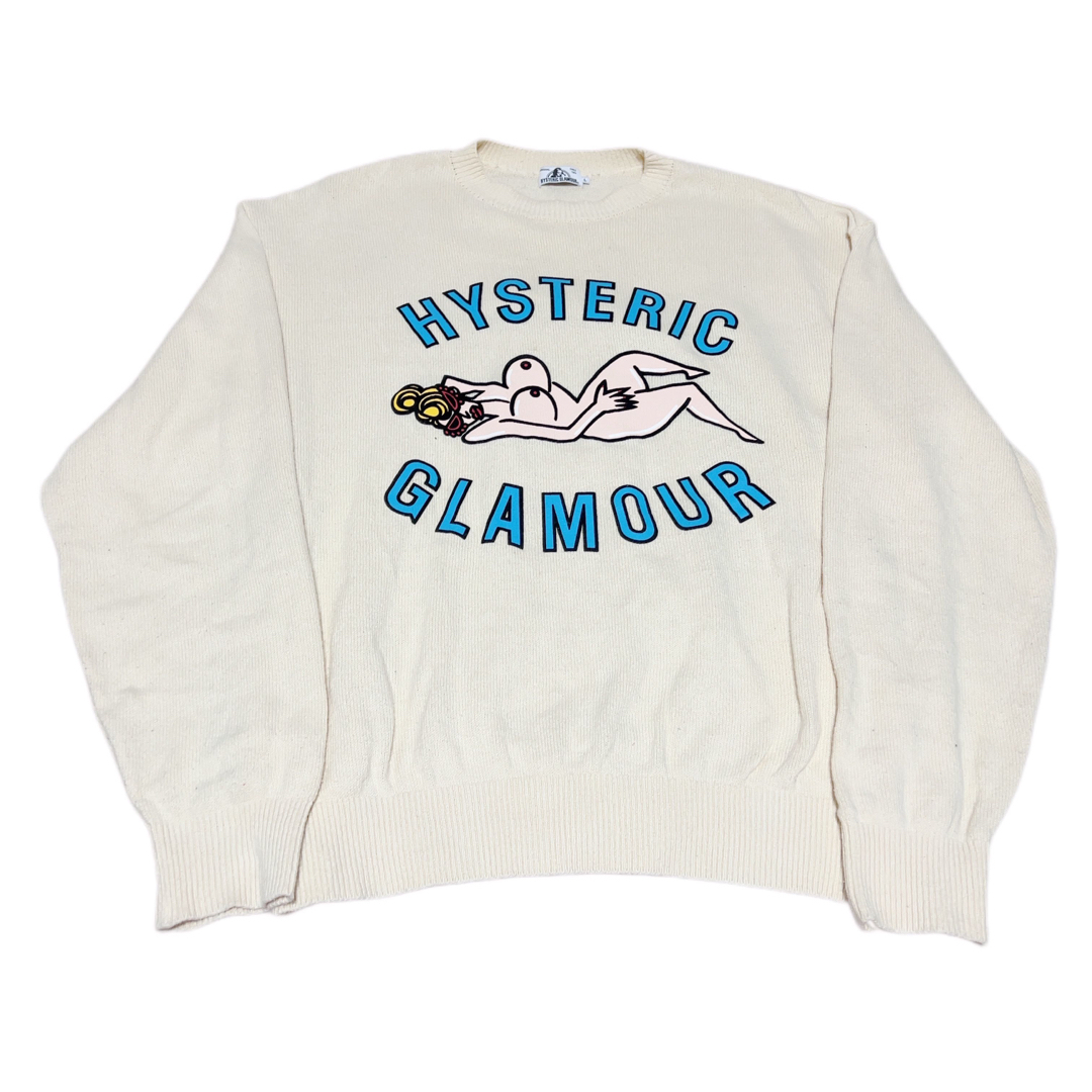 HYSTERIC GLAMOUR(ヒステリックグラマー)の希少L★ヒステリックグラマー 即完 ヒスガール セクシーガール コットンニット メンズのトップス(ニット/セーター)の商品写真