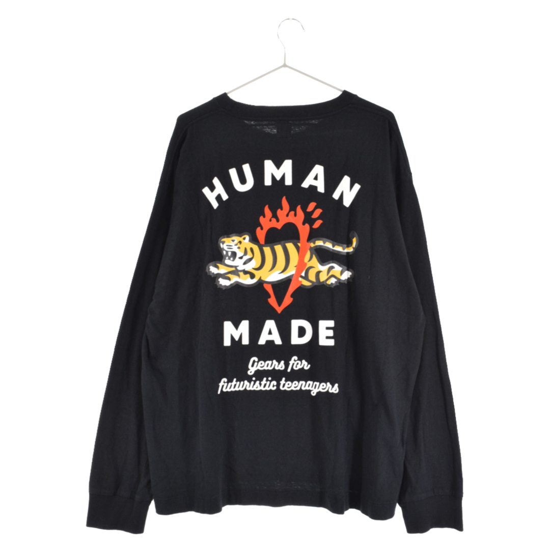 HUMAN MADE ヒューマンメイド 22SS GRAPHIC L/S T-SHIRT バックタイガープリント ロングスリーブカットソー 長袖  ロンT ブラック