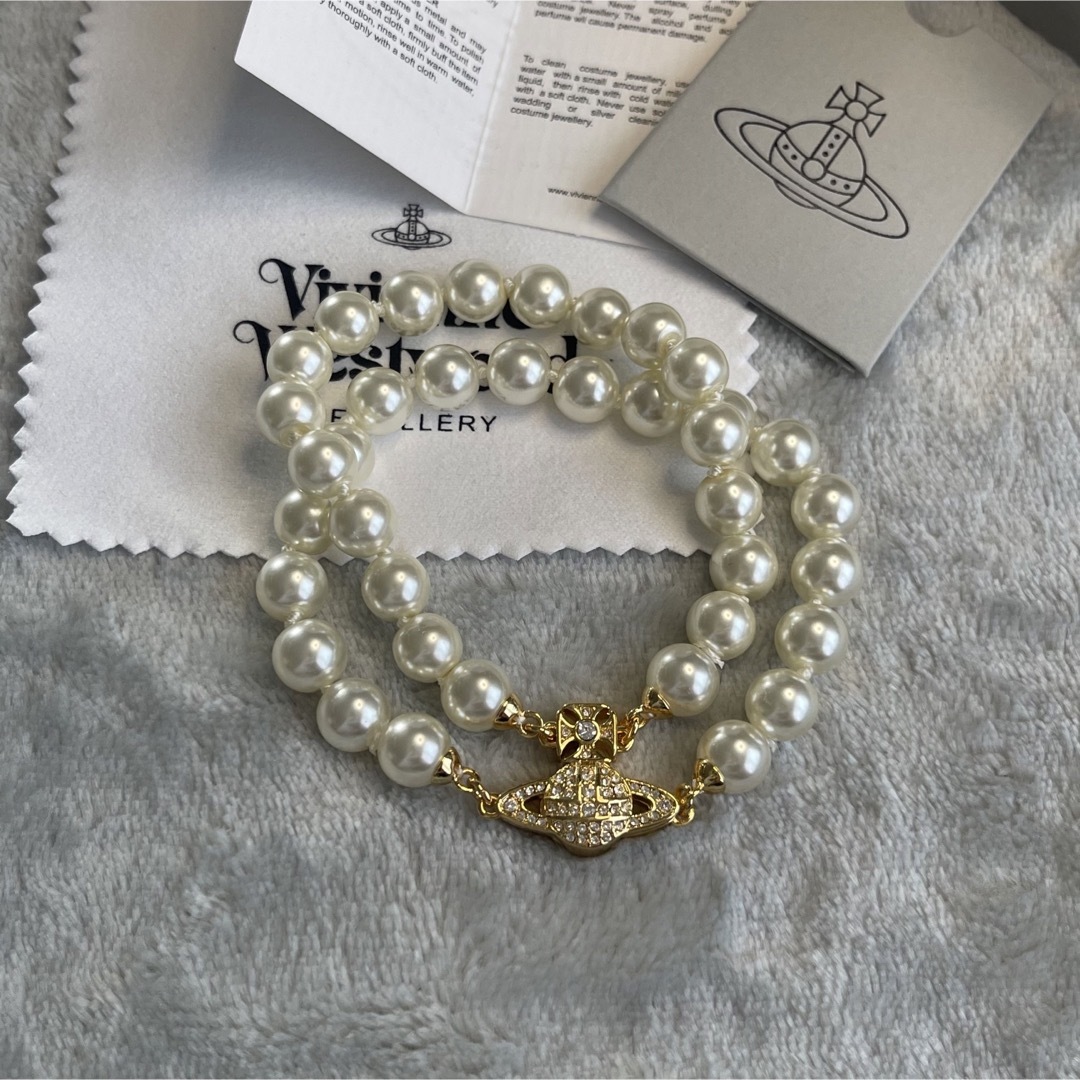 ヴィヴィアンウエストウッド GRAZIELLA 二連パール ブレスレット | フリマアプリ ラクマ Vivienne Westwood 数珠ブレスレット
