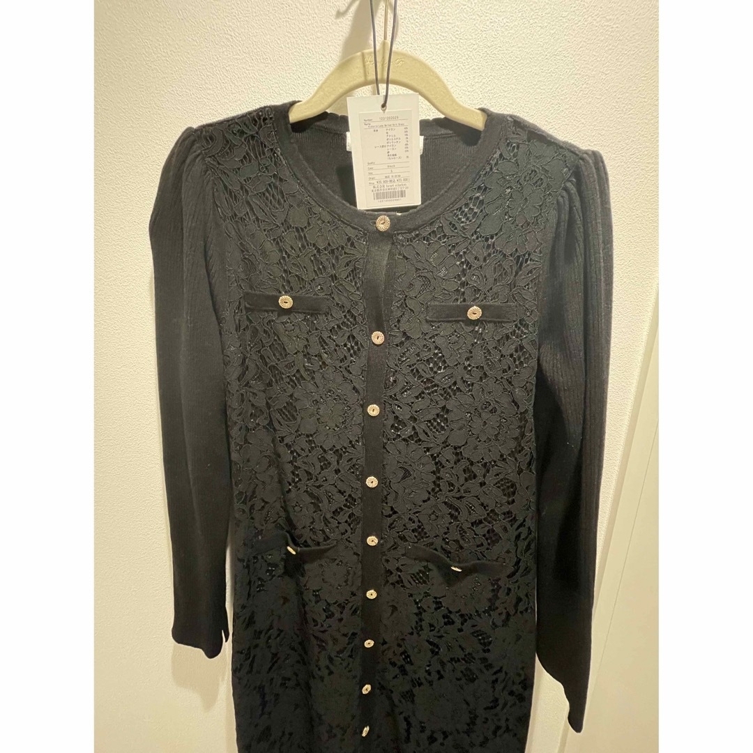 ベルトは未使用になりますherlipto Victoria Lace Belted knit Dress