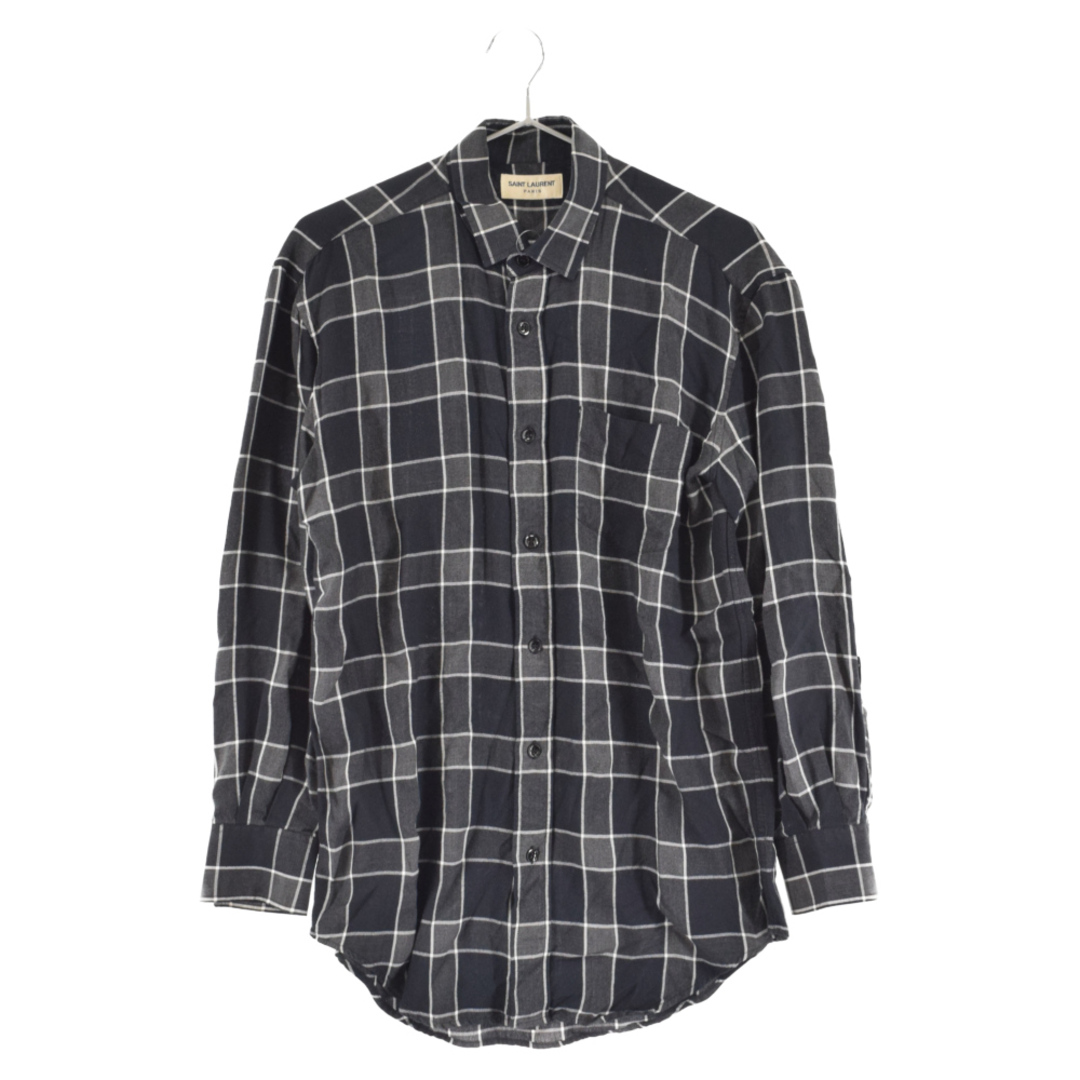 SAINT LAURENT PARIS サンローランパリ 16SS Check L/S Shirt チェック柄 長袖シャツ ブラック 411620 Y527L