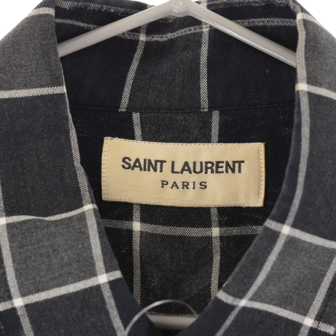 SAINT LAURENT PARIS サンローランパリ 16SS Check L/S Shirt チェック柄 長袖シャツ ブラック 411620 Y527L