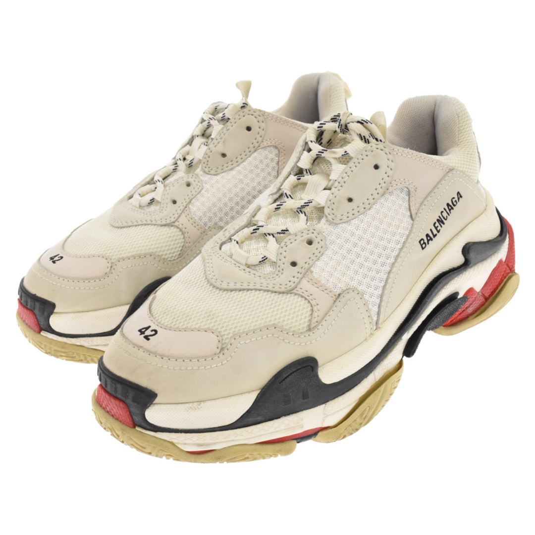 BALENCIAGA バレンシアガ Triple-S Trainers トリプル エス ローカット ダッド プラットフォーム スニーカー ホワイト/レッド 533882 27.5cm