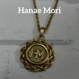 ハナエモリ(HANAE MORI)の【匿名配送】 ハナエモリ ネックレス ゴールド ロゴ ラウンド(ネックレス)