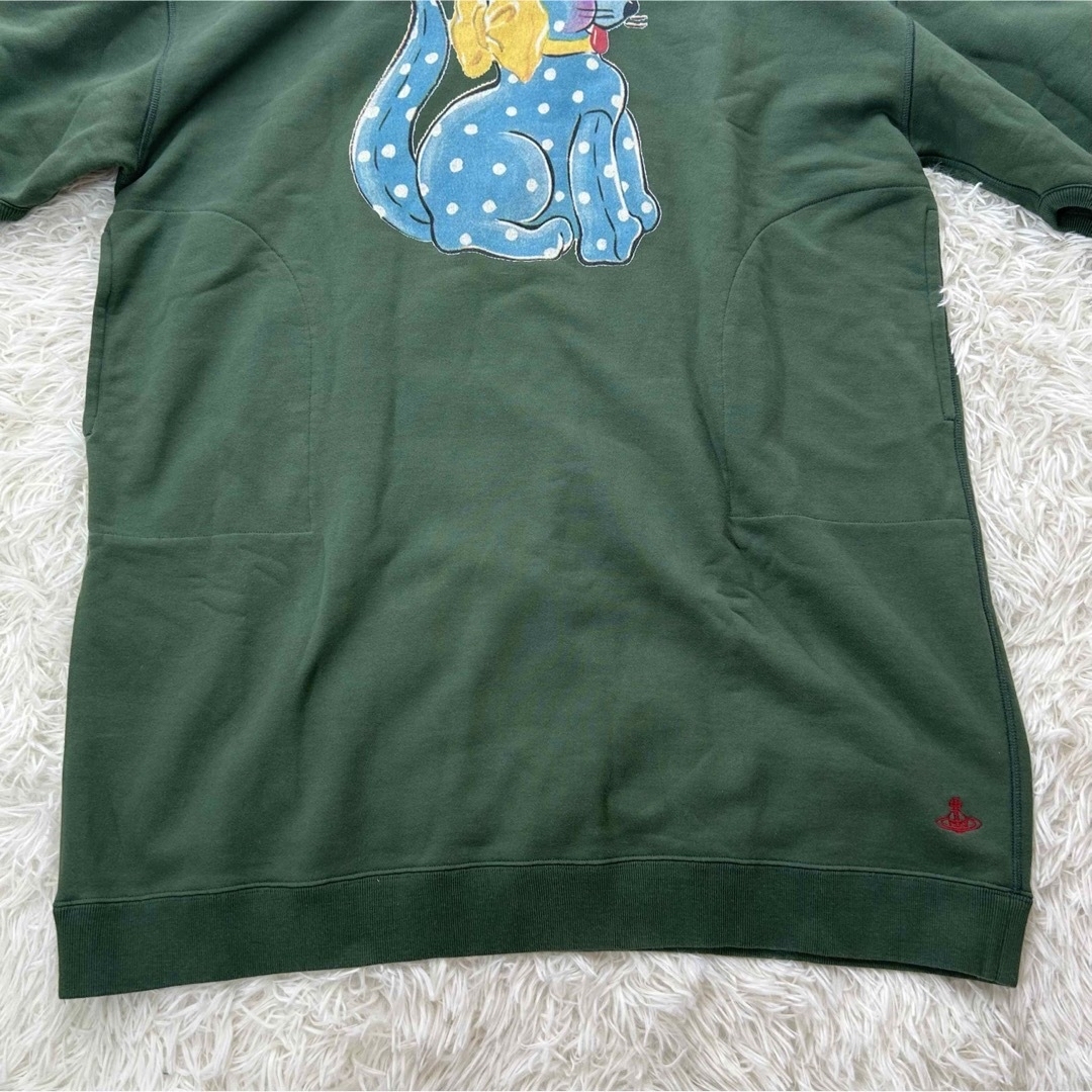【美品】Vivienne Westwood 猫 トレーナーワンピース グリーン