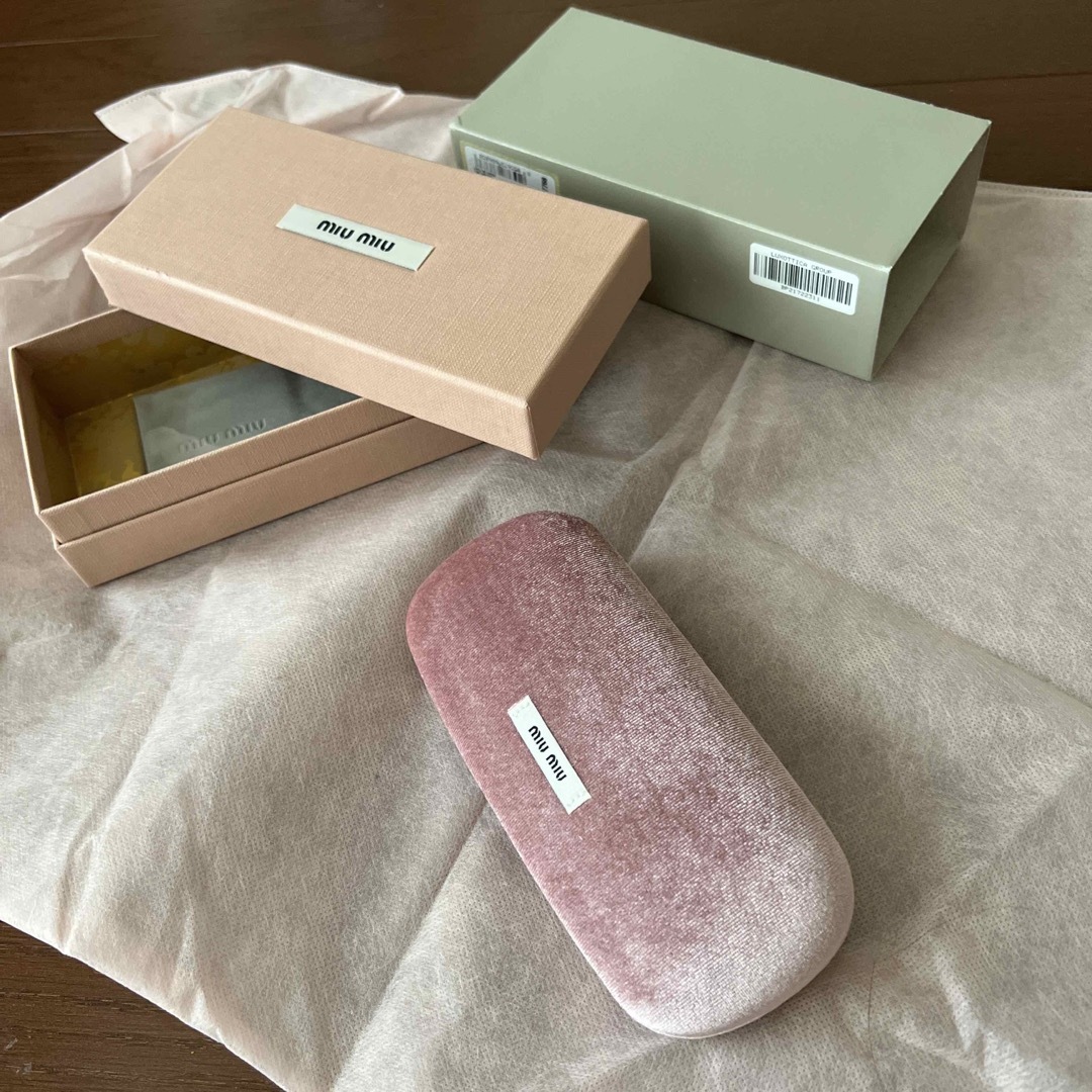 ❤︎アリ様専用 miu miu メガネ セルフレーム水色