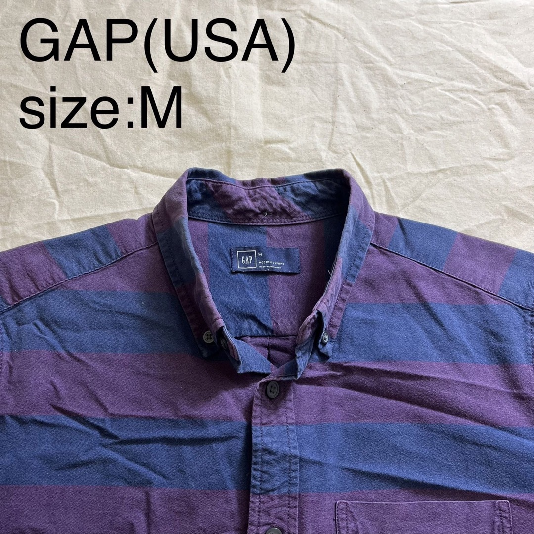 GAP(ギャップ)のGAP(USA)ビンテージコットンボーダーBDシャツ メンズのトップス(シャツ)の商品写真