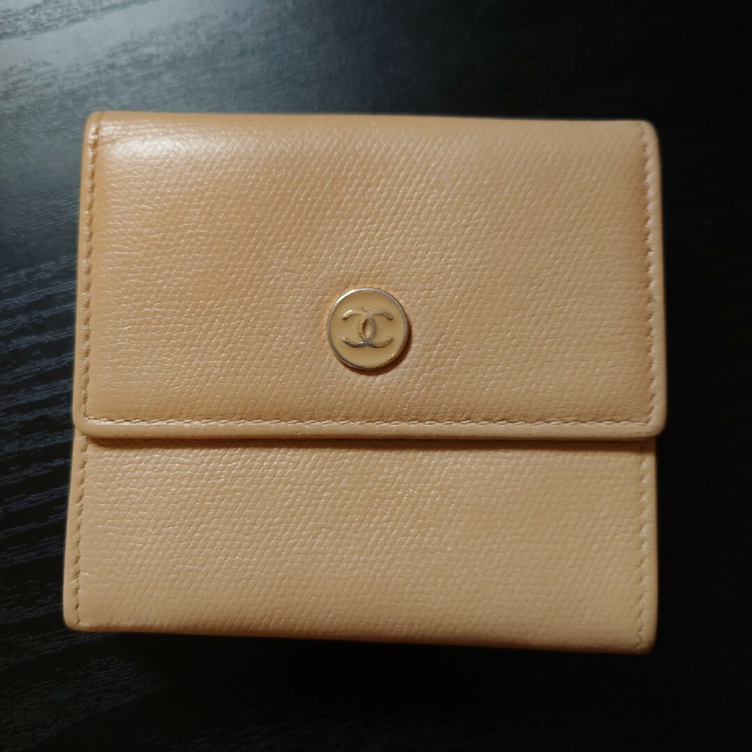 CHANEL　Wホック折り財布財布