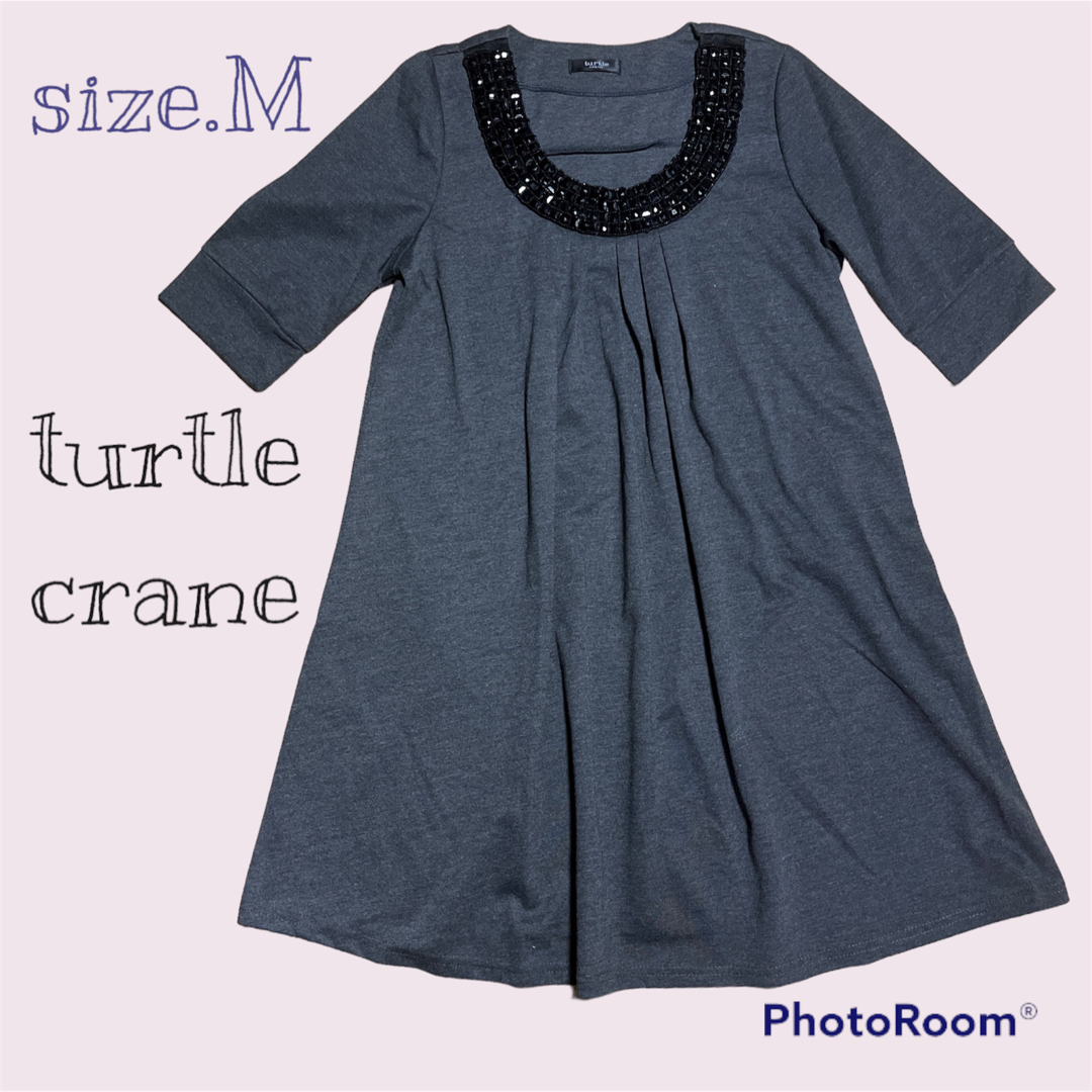 turtle crane/タートルクレーン☻ビジュー付きワンピースの通販 by
