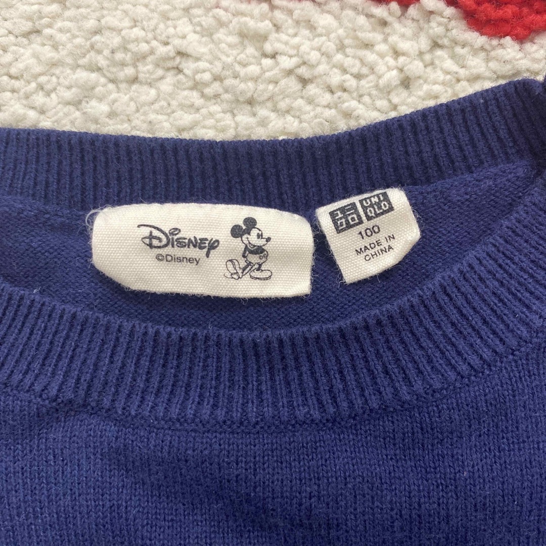 UNIQLO(ユニクロ)の⭐️最終値下げUNIQLO Disneyミッキー長袖セーター100size⭐️ キッズ/ベビー/マタニティのキッズ服男の子用(90cm~)(ニット)の商品写真