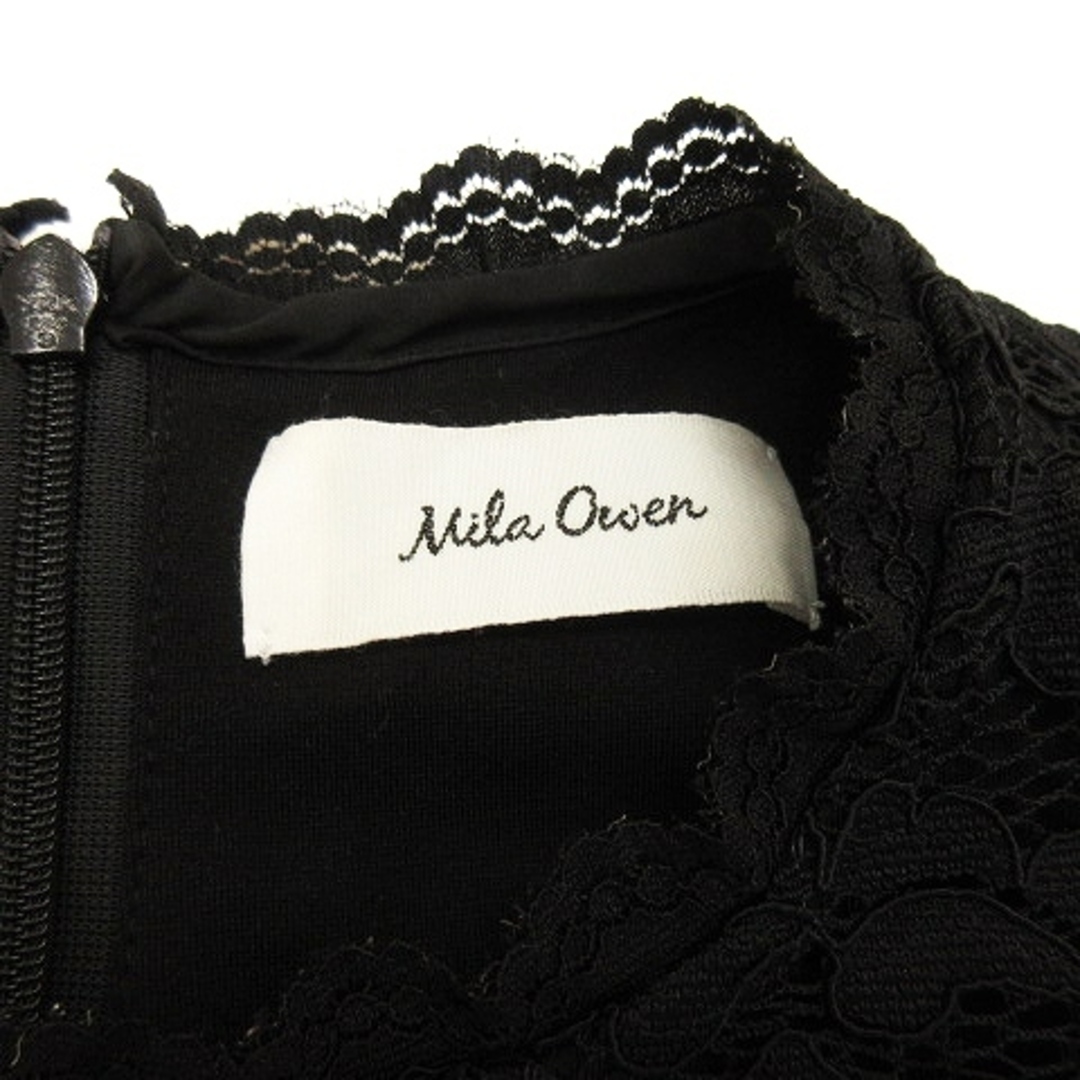 Mila Owen(ミラオーウェン)のミラオーウェン ノースリーブ カットソー ナイロン 花柄 総柄 黒 ブラック F レディースのトップス(カットソー(半袖/袖なし))の商品写真