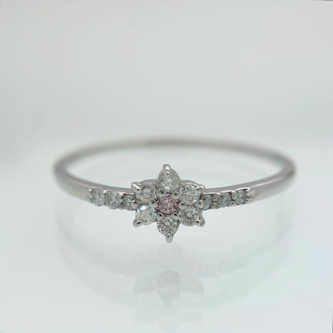 新品 ピンクダイヤモンド ダイヤ 0.01ct Pt900 レディースのアクセサリー(リング(指輪))の商品写真