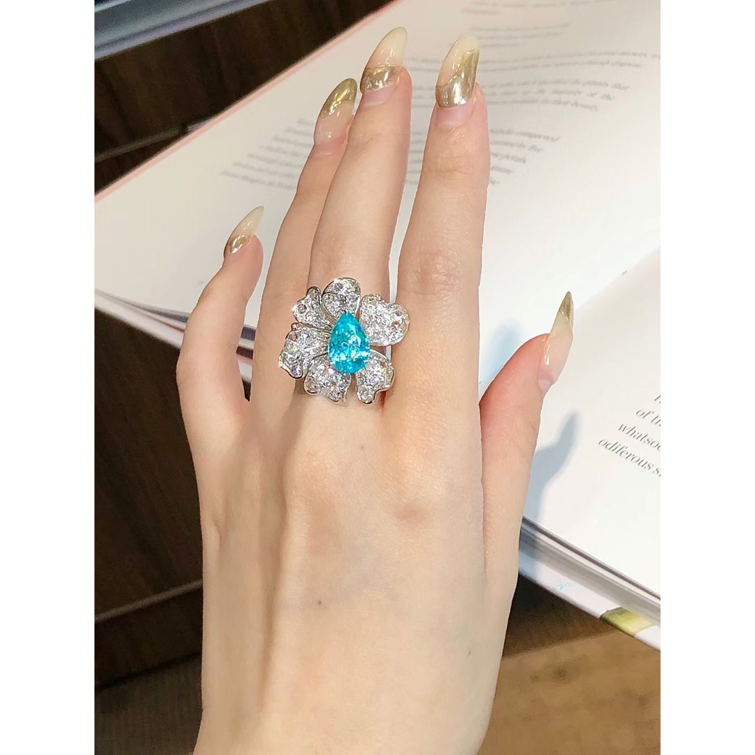 天然トルマリン ダイヤ リング2.9ct k18 ¥ - リング(指輪)