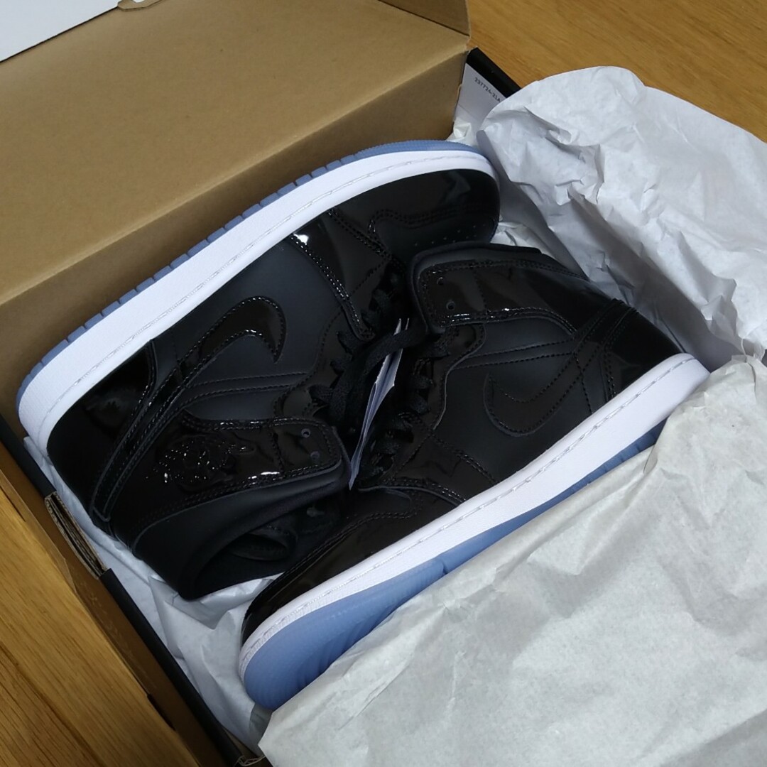 AIR JORDAN 1  MID BLACK CONCORD-WHITEスニーカー