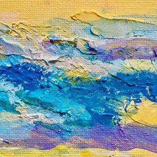 sunset*風景画 絵画 海 空 夕日 テクスチャーアート 抽象画の通販 by ... マジックアワー*テクスチャーアート 絵画 風景画 海 抽象画