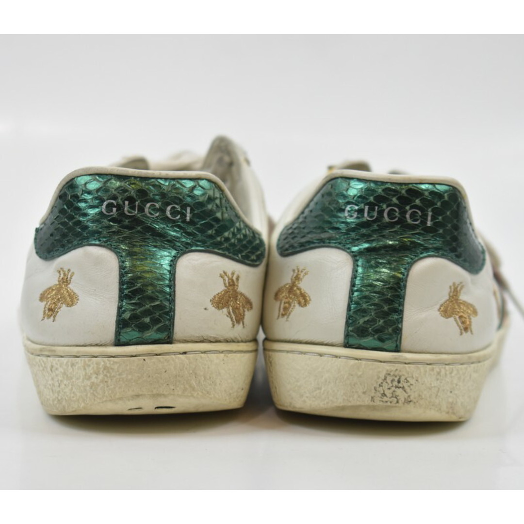 Gucci(グッチ)のGUCCI/グッチ　エース　BEE刺繍ローカットスニーカー　386750　サイズ：7　カラー：ホワイト【中古】【古着】【USED】【230712】【yast】 メンズの靴/シューズ(スニーカー)の商品写真