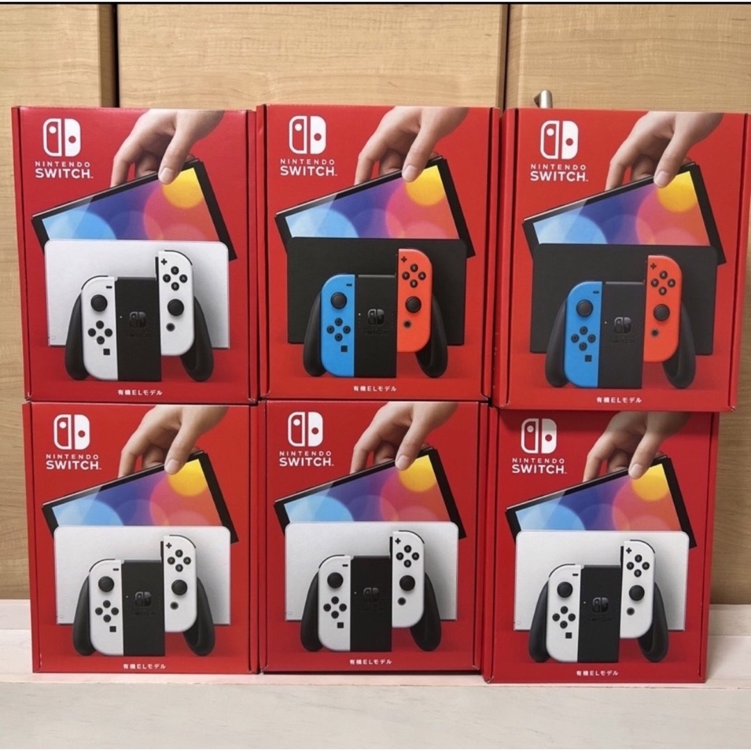 Nintendo Switch - Switchホワイト4台 ネオン2台有機ELの通販 by るる