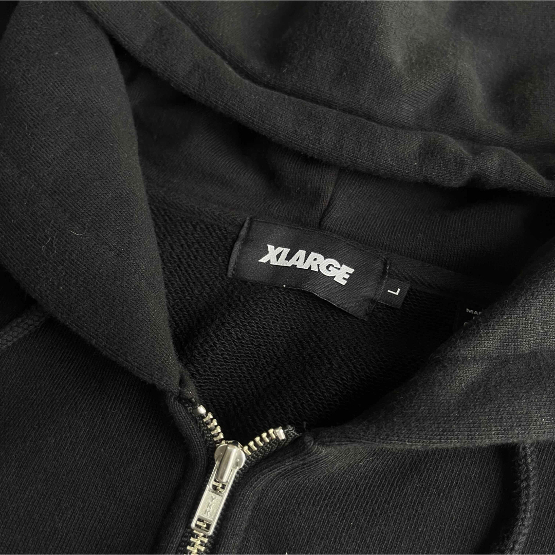 『 XLARGE 』プルオーバーパーカー／L／ハーフジップ／センター刺繍ロゴ 8