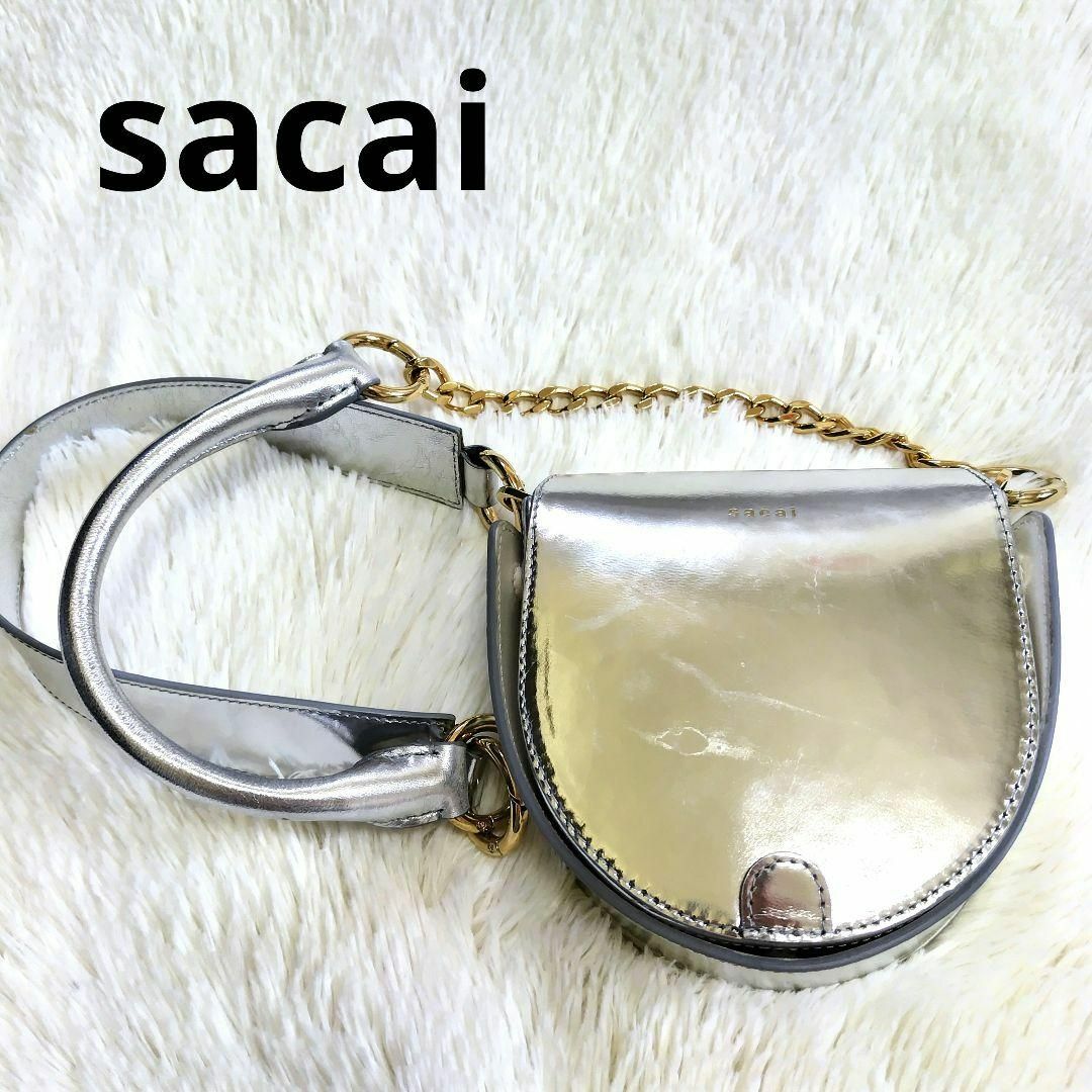 sacai サカイ ショルダーバッグ ホースシューコインパースバック レザー