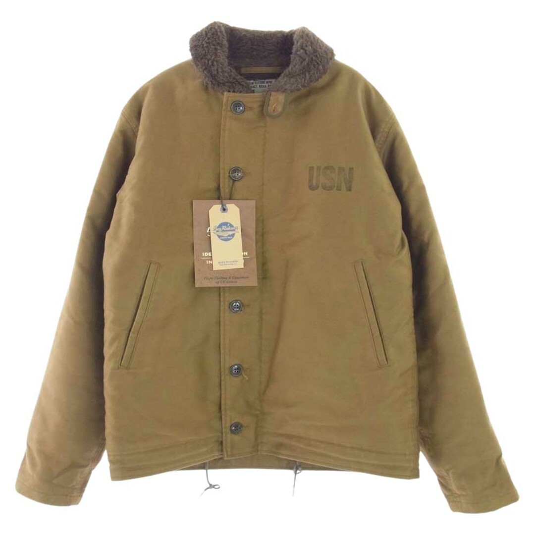 Buzz Rickson's(バズリクソンズ)のBuzz Rickson's バズリクソンズ ジャケット BR12032 Type N-1 Khaki NAVY DEPARTMENT DEMOTEX-ED ネイビーデパートメント ボア デッキ ジャケット カーキ系 40 L【新古品】【未使用】【中古】 メンズのジャケット/アウター(その他)の商品写真