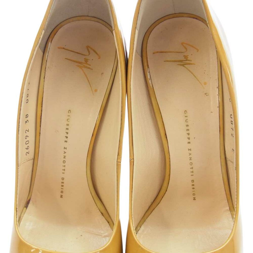 ジュゼッペザノッティ GIUZEPPE ZANOTTI パンプス 26092 エナメル ハイヒール パンプス イエロー系 38【中古】 レディースの靴/シューズ(ハイヒール/パンプス)の商品写真