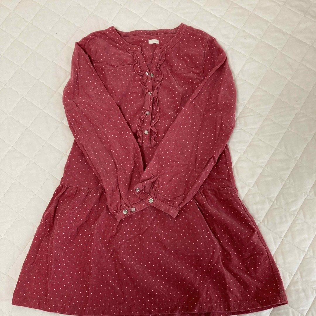 GU(ジーユー)のGU コーデュロイワンピース　130センチ キッズ/ベビー/マタニティのキッズ服女の子用(90cm~)(ワンピース)の商品写真