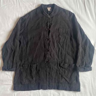 イッセイミヤケ(ISSEY MIYAKE)の【vintage】80s チャイナジャケット　リネン　麻　ヴィンテージ　古着(その他)