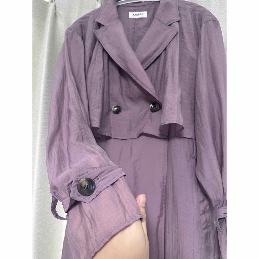 SNIDEL - SNIDEL❤️美品❤️シアートレンチコート❤️LAVの通販 SNIDEL - SNIDEL❤️美品❤️シアートレンチコート❤️LAVの通販