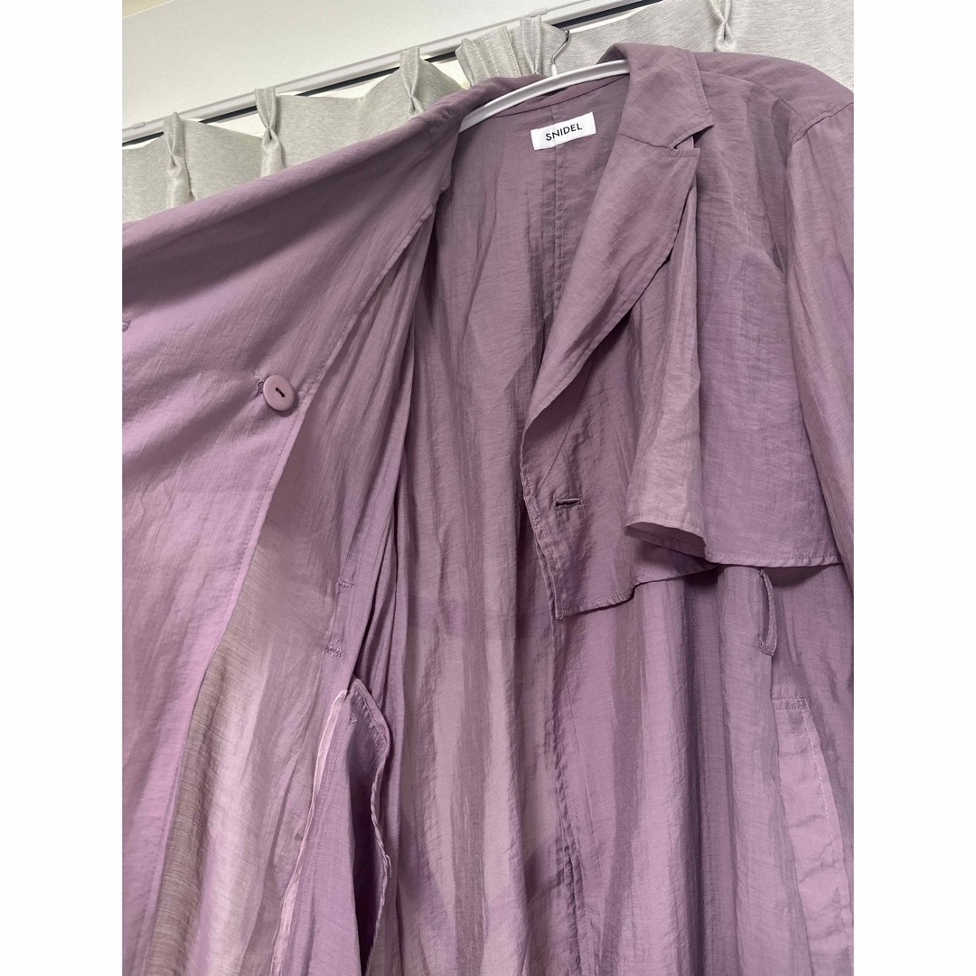 SNIDEL - SNIDEL❤️美品❤️シアートレンチコート❤️LAVの通販 SNIDEL - SNIDEL❤️美品❤️シアートレンチコート❤️LAVの通販