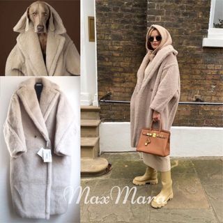 マックスマーラ(Max Mara)の新作 Max Mara TEDGIRL テディベア アイコン コート サンド S(毛皮/ファーコート)