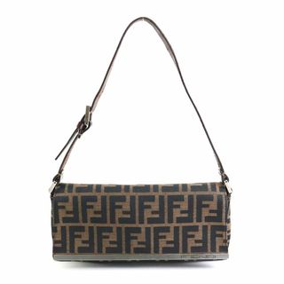 フェンディ(FENDI)のフェンディ FENDI ショルダーバッグ ズッカ キャンバス/レザー ブラウン シルバー レディース 送料無料【中古】 e56771a(ショルダーバッグ)