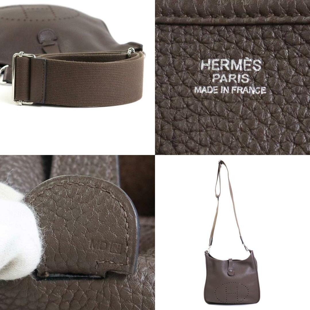 Hermes(エルメス)のエルメス HERMES 斜め掛けショルダーバッグ エヴリン 3 GM トリヨンクレマンス/キャンバス ダークブラウン シルバー ユニセックス 送料無料【中古】 e56773a レディースのバッグ(ショルダーバッグ)の商品写真