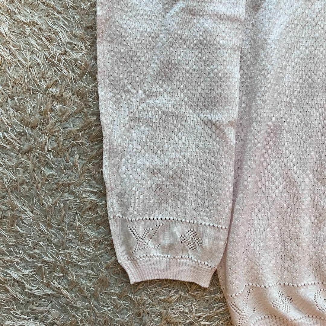 【未使用】LOUIS VUITTON モノグラム コットンニット ピンク S