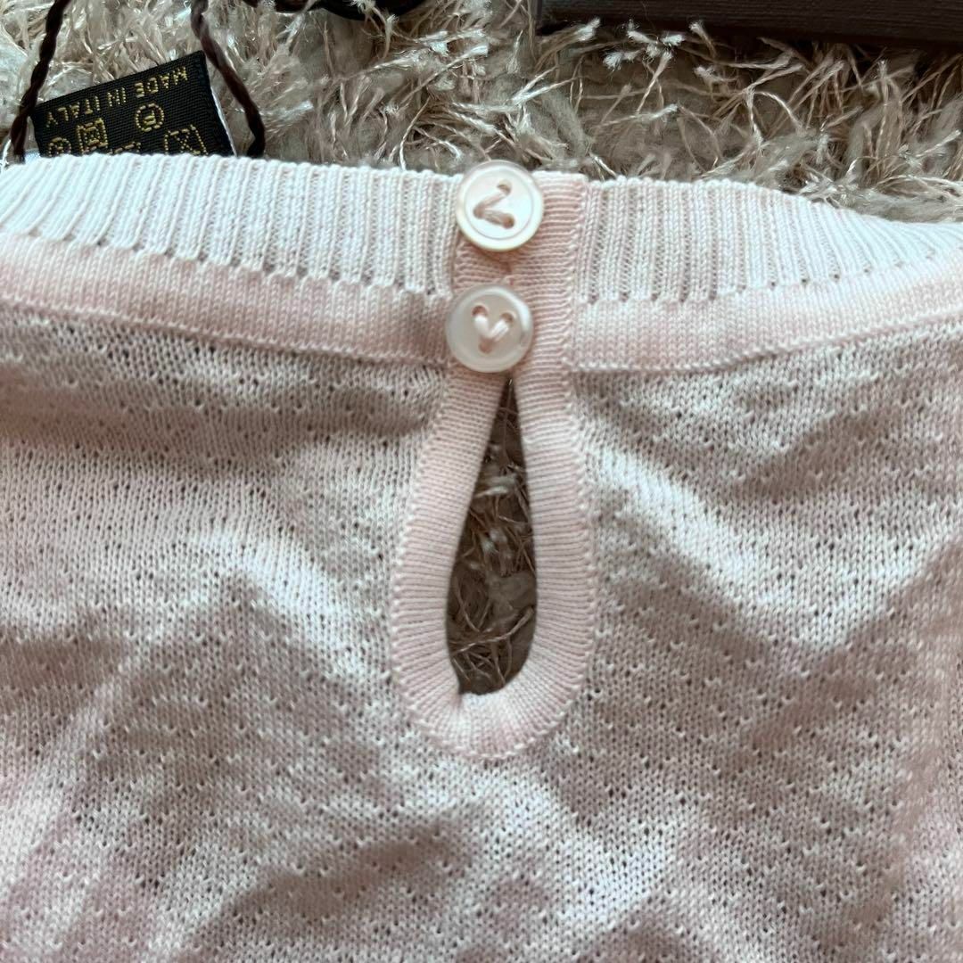 【未使用】LOUIS VUITTON モノグラム コットンニット ピンク S