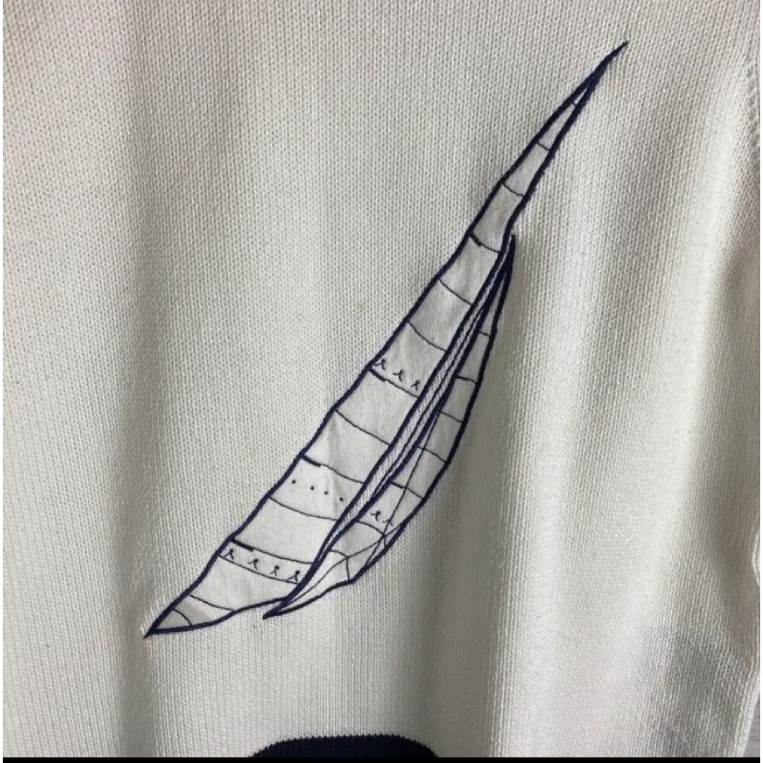 《デカロゴ》NAUTICA ノーティカ ニット L 長袖 白色 おしゃれ 冬 L